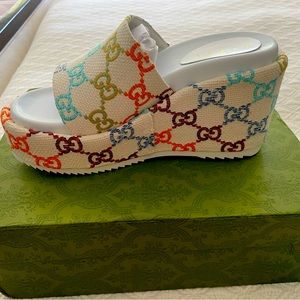 Gucci reproduction wedge sandals
